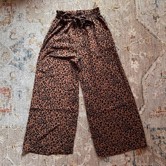 Sienna Sky Pants - Sienna Sky Brown Leopard Print Pants